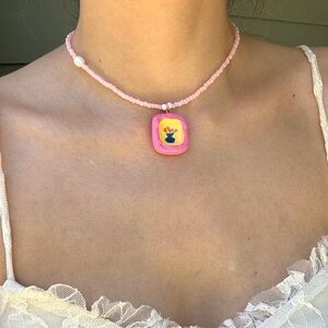 Handmade clay necklace